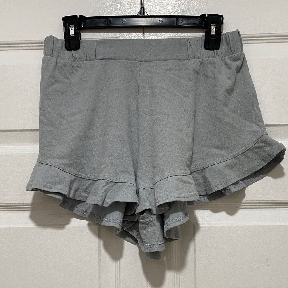 Dusty blue free people Ruffle Top and Shorts Set - Picture 4 of 6